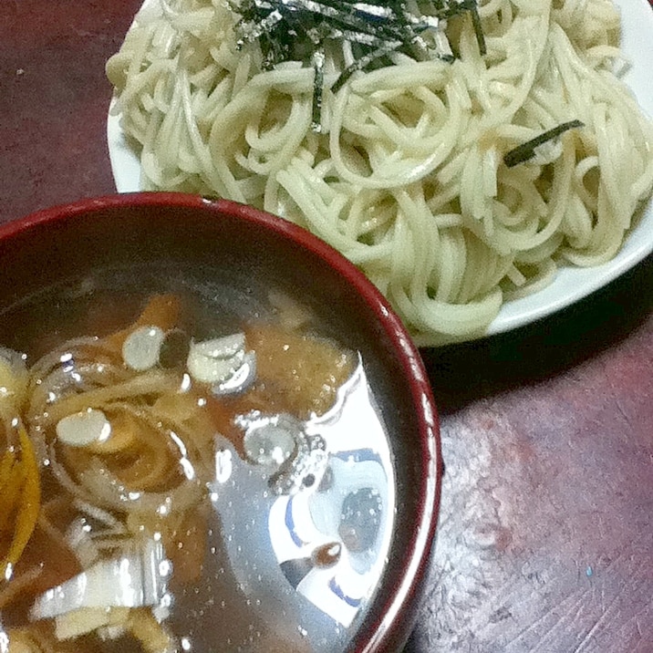 欲張り具沢山☆もりそば【鶏&なめこ&油揚げ】